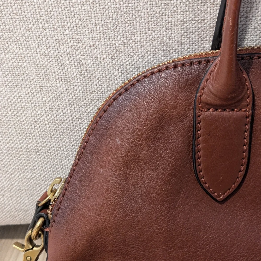 Frye Ring Dome Leather Satchel Bag - Picture 11 of 14